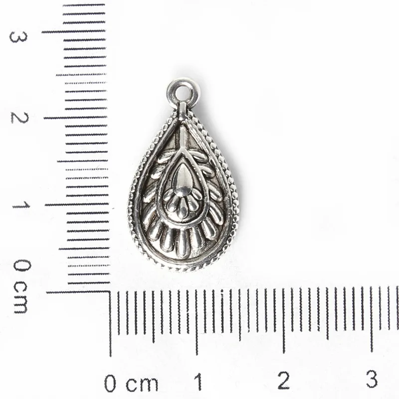 4pcs 13x23mm Zinc Alloy Antique Silver Water Drop DIY Charms Pendants | Украшения и аксессуары