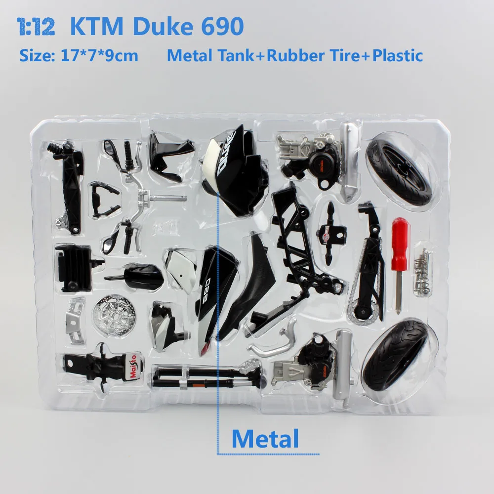 1:12 Масштаб ktm 690 duke DIY сборочная линия супермото мини-мотоцикл литье под давлением эндуро модель мотоцикла Развивающие игрушки для мальчиков