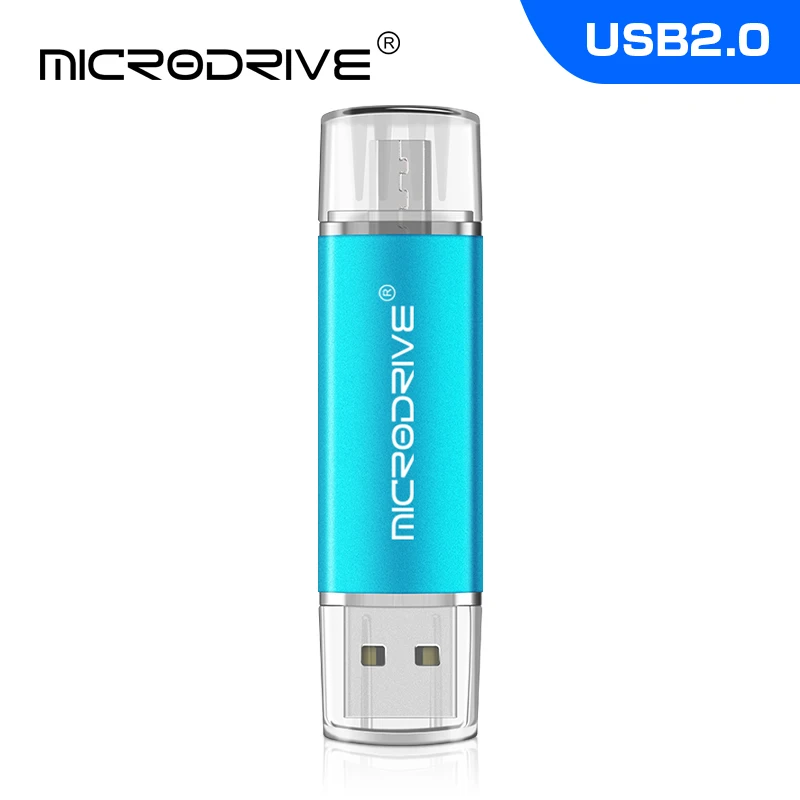 Sky blue Горячая Распродажа 2 в 1 OTG USB флэш-накопитель 128 Гб 64 ГБ 32 ГБ оперативной памяти, 16 Гб встроенной памяти, 8 ГБ флэш-накопитель для смартфона флеш-накопитель 4 Гб cle USB флеш-накопитель - Цвет: Sky blue