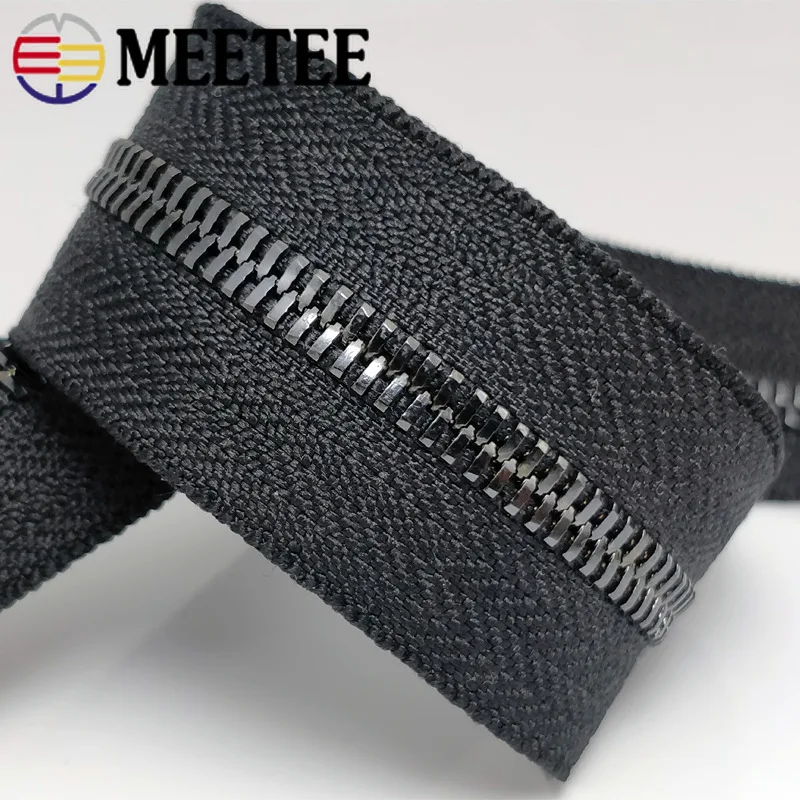 Meetee 5 #2 метры металла молния без слайдера двойная тяга одежды багажа DIY Швейные