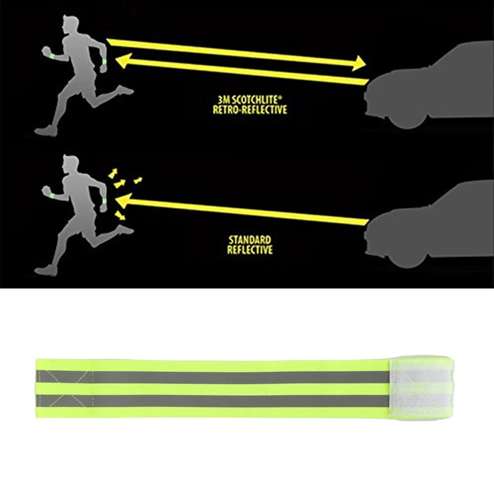 2Pcs Cycling Arm Belt LED Reflective Light Armband Strap Safety For Night Running Wristbands|Походные грелки для рук| |