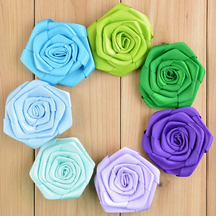 5 шт. многослойные атласные розетки без зажимов|Аксессуары| |