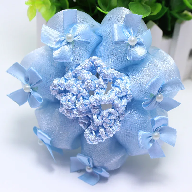 Женские Модные банты с искусственным жемчугом для танцев разноцветные локоны