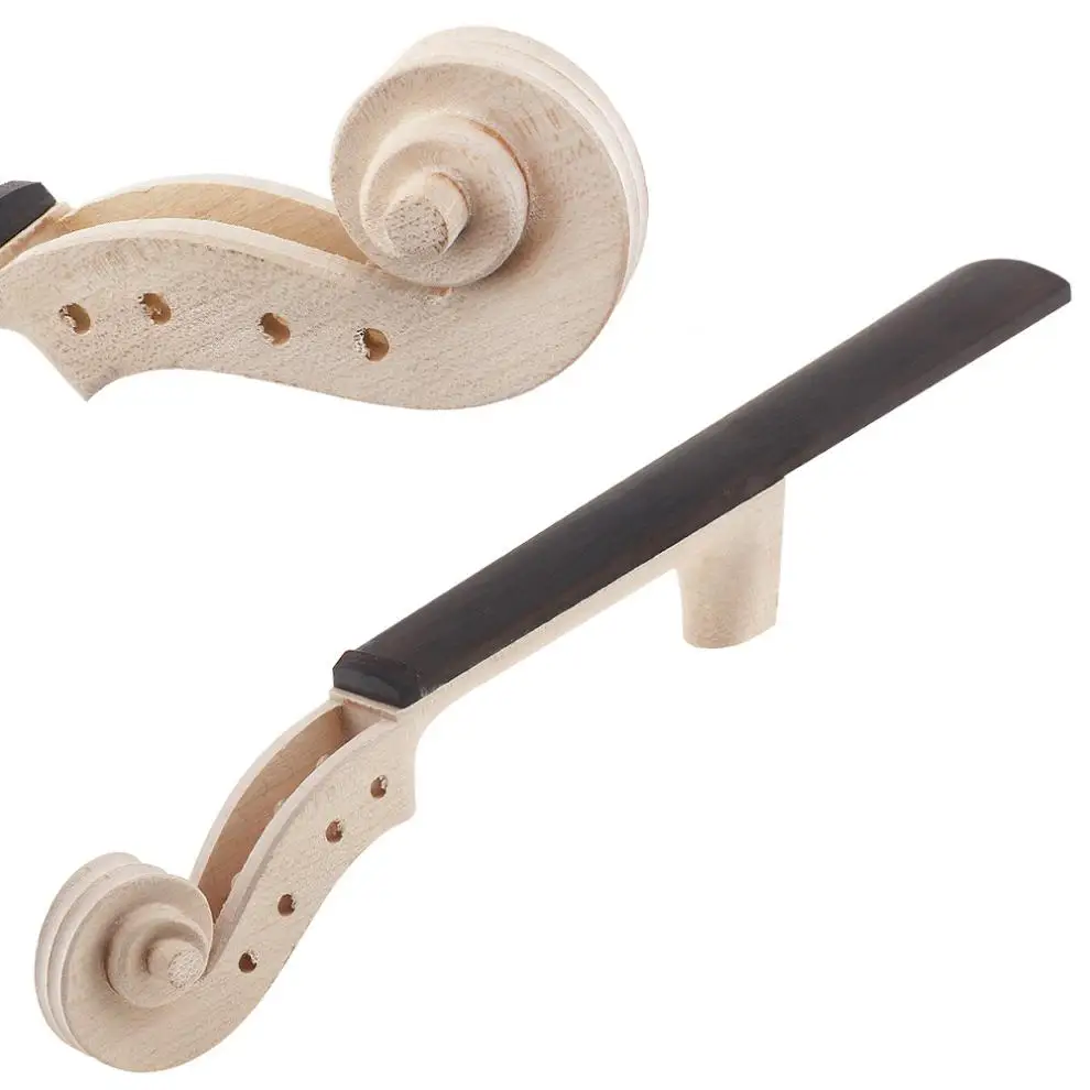 4/4 Size Universal High Quality Maple Violin Neck Ebony Fingerboard DIY Kit Accessories with Hand Carved Scroll | Спорт и