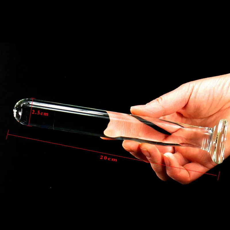 Цилиндрический прозрачный стеклянный анальный фаллоимитатор Анальная пробка