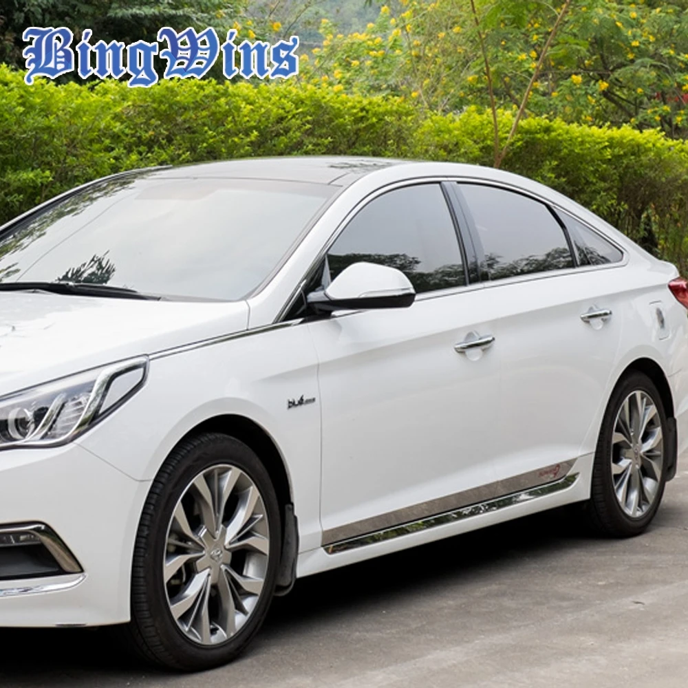NEW ACCESSORIES car door body trim FOR Hyundai Sonata LF 9 SIDE DOOR BODY GARNISH MOULDING COVER trim PROTECTION CAR STYLING