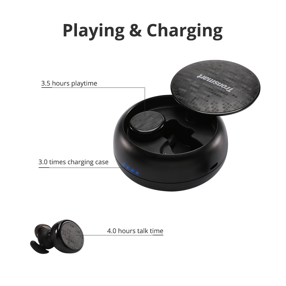 Tronsmart Encore Spunky Buds Bluetooth наушники беспроводные наушники настоящие беспроводные стерео наушники IPX5 с микрофоном для телефонов