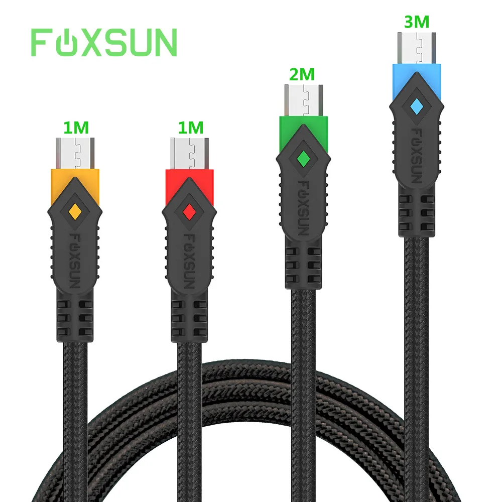 Micro USB кабель Android нейлоновый плетеный шнур для быстрой зарядки Samsung Galaxy S7 Edge S6 Kindle