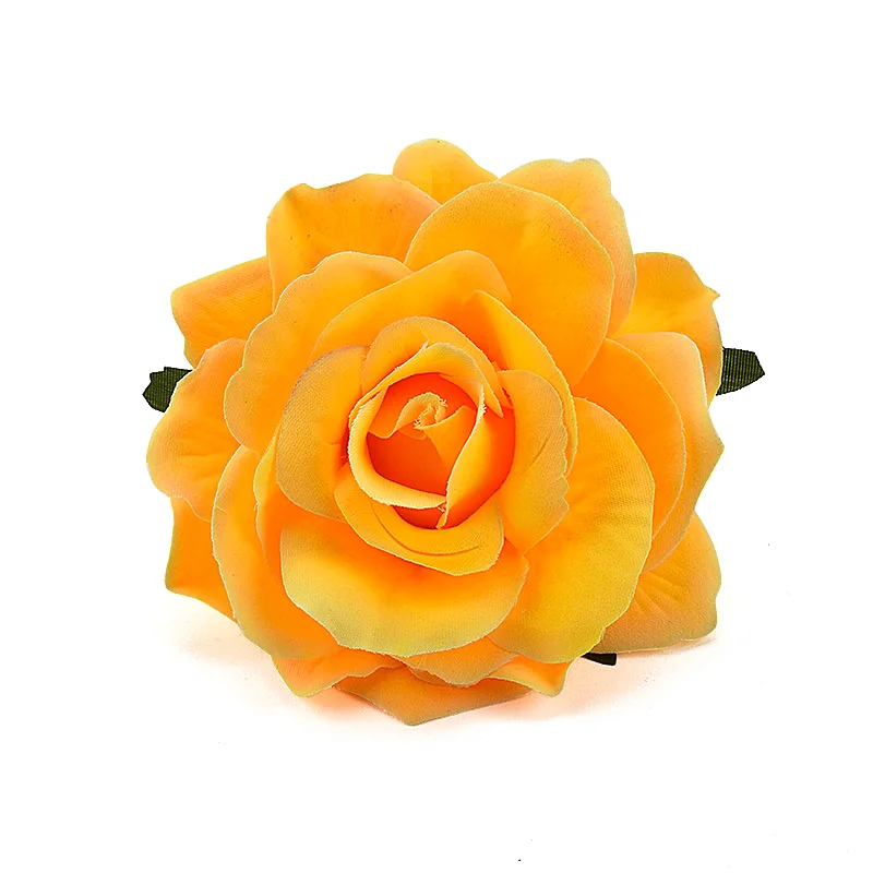 yellow 30 шт. большие искусственные белые розовые шелковые головки цветов для украшения свадьбы DIY ВЕНОК Подарочная коробка Скрапбукинг Ремесло поддельные цветы - Цвет: yellow