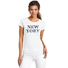 Летняя модная женская футболка BLWHSA с коротким рукавом, дизайн Нью-Йорка, топы с принтом Нью-Йорка, крутая хипстерская футболка для девушек