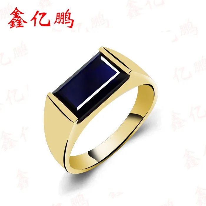 ChangLe specialty 18 k золото инкрустированные натуральный shandong сапфировое кольцо подставка-держатель простой и простой