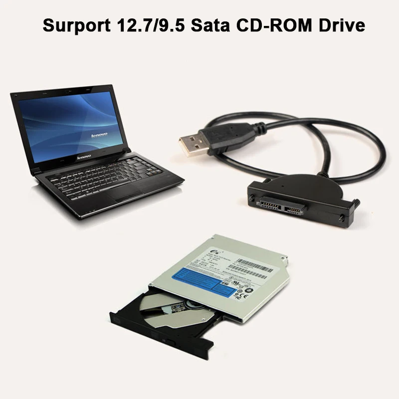 Адаптер WEIJINTO с USB 2 0 на Mini Sata II 7 + 6 13-контактный кабель-преобразователь для привода