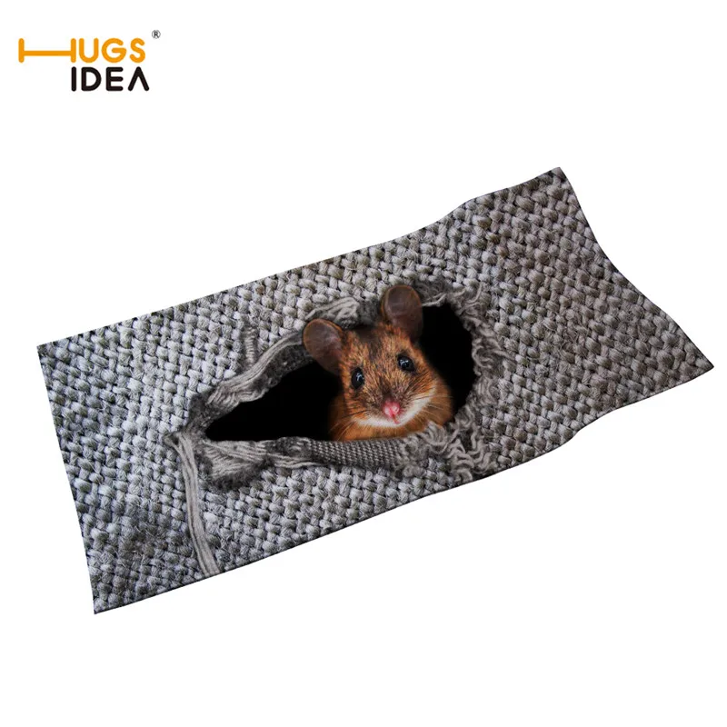 Пляжное полотенце HUGSIDEA с 3D рисунком животного мыши кота супервпитывающий