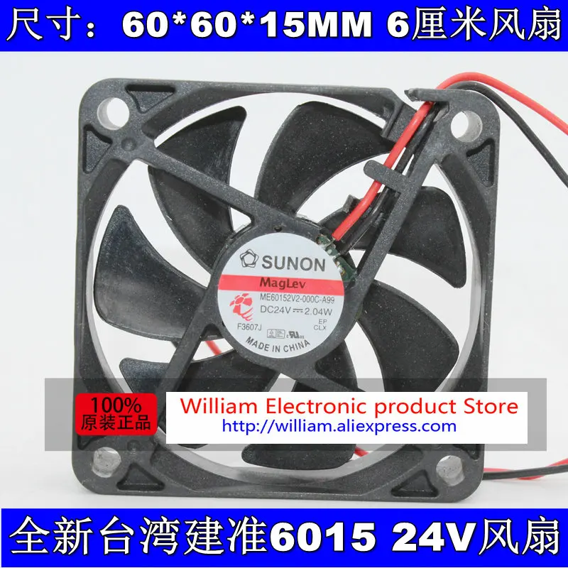 

New Original SUNON ME60152V2-000C-A99 DC24V 2.04W 60*60*15MM 6CM Inverter cooling fan