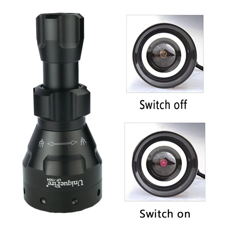 UniqueFire UF 1504 IR940nm фонарик для аккумулятора 18650 перезаряжаемый инфракрасный +