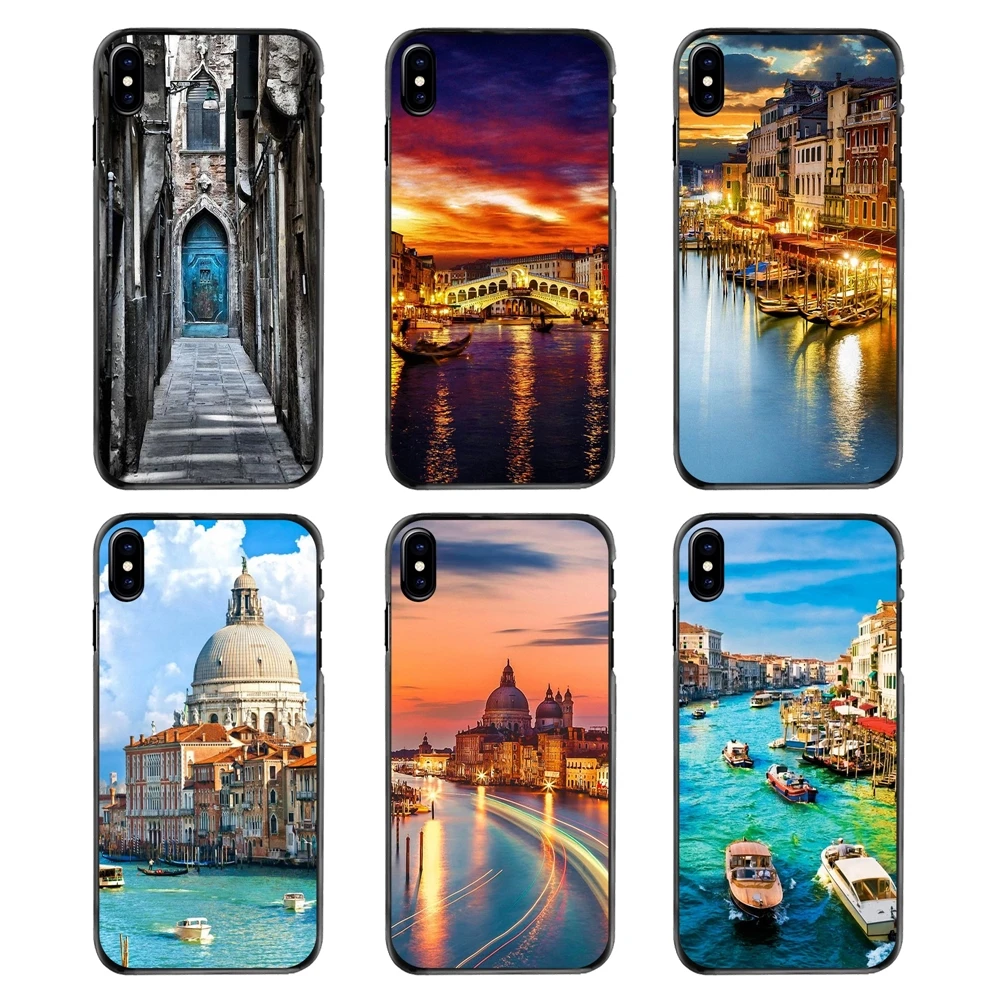 Для iPhone 4 4S 5 5S 5C SE 6 S 7 8 Plus X XR XS Max iPod Touch Вода Город Венеция Италия закат печати