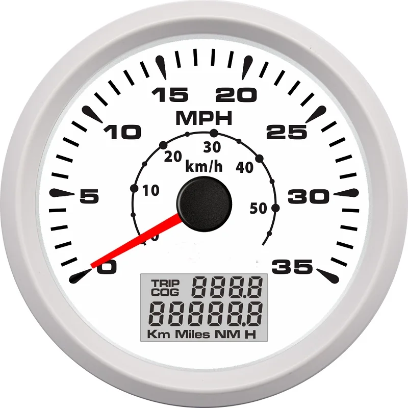 

New 85mm 0-35MPH 0-55KM/H GPS Speedometer Speedo Velometer Odometer Mileage with 8 Colors Backlight 85mm Show Trip /COG ODO