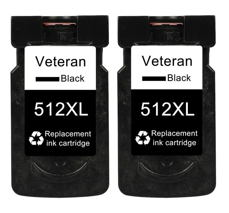 2x PG512 Black Ветеран пополнен PG512 CL513 чернильный картридж Замена для Canon PG 512 CL 513 PG-512 MP240 MP250 MP270 MP230 MP480 MX350 IP2700 - Цвет: 2x PG512 Black