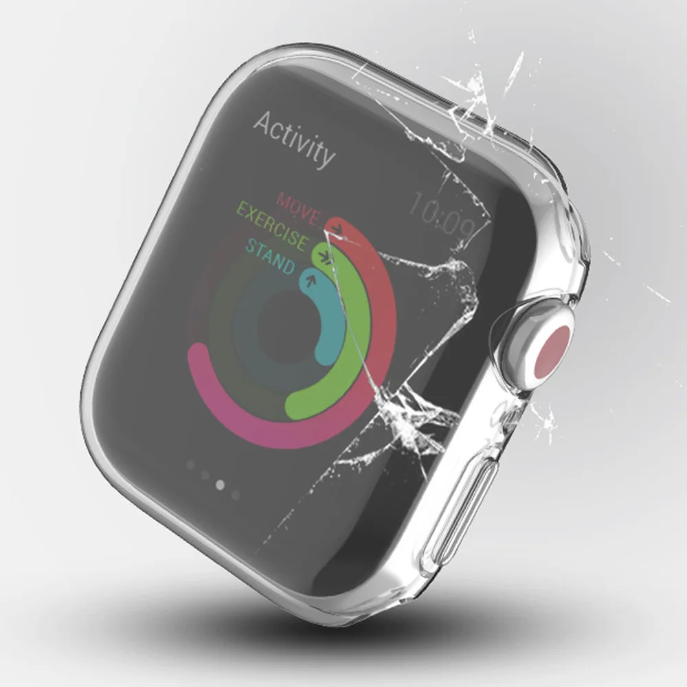 Защитный чехол из ТПУ для Apple Watch 4 шт. защитный iwatch 40 мм 44 прозрачный Полный i watch |
