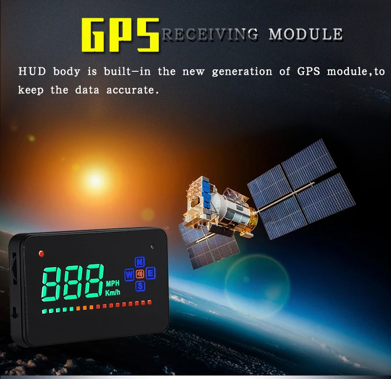 Автомобильный скоростной проектор универсальный gps цифровой автомобильный скоростной метр A2 дисплей Авто HUD лобовое стекло проектор подходит для всех моделей автомобилей