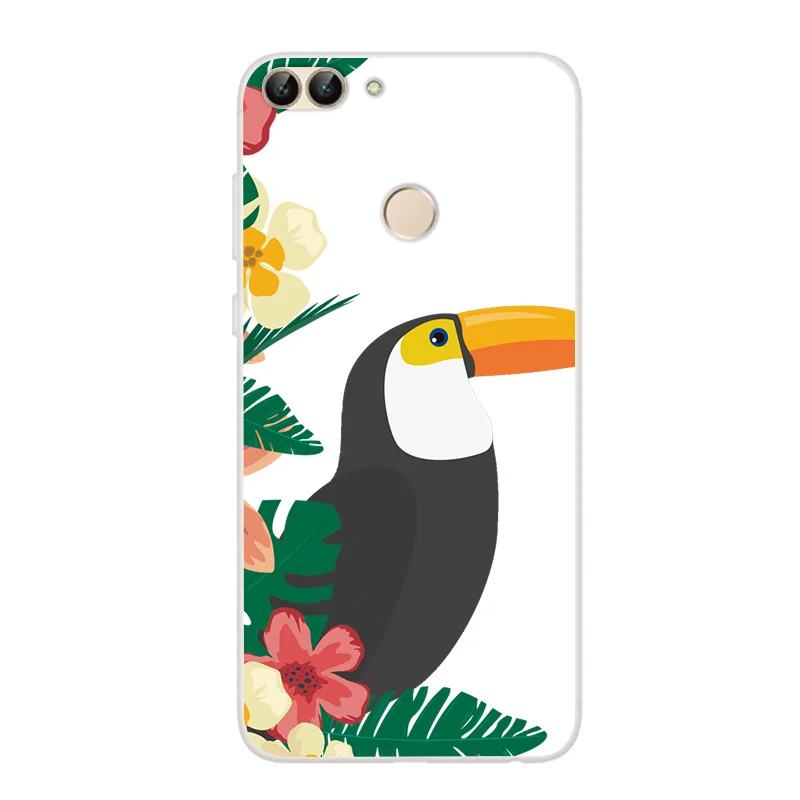5 65 ''силиконовый чехол для Huawei P Smart Case 2018 милый мягкий TPU Cover PSmart huawei enjoy