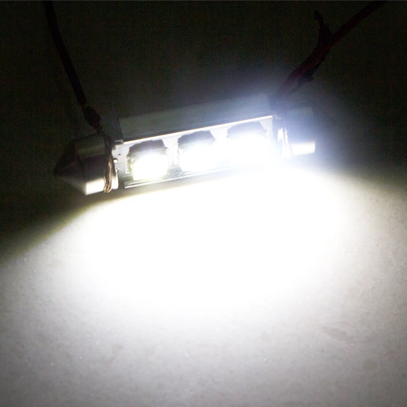 10 шт. 36 мм 39 мм C5W 3SMD 3 SMD 5050 светодио дный CANBUS Нет ошибки гирлянда лампы автомашины Авто Корпус интерьер купола лампы 12 В