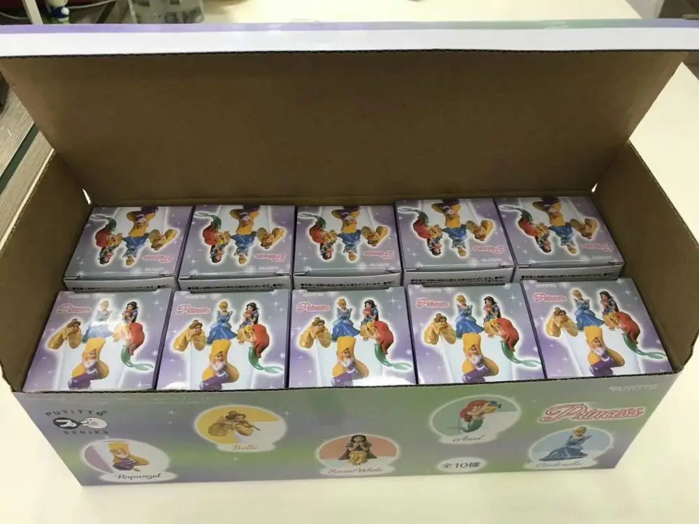 with box Край чашки Русалочка Ариэль фигурка мини-вешалка для чашки - Цвет: with box