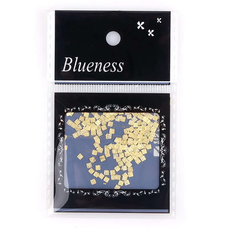 Blueness 1000 штук пакет Стразы смешанные 3D металлические шпильки для ногтей круглые