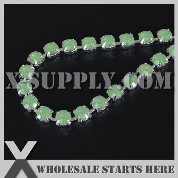 (5 ярдов/Лот) SS38 8 мм круглая смола (пластиковый материал) Серебряная цепочка