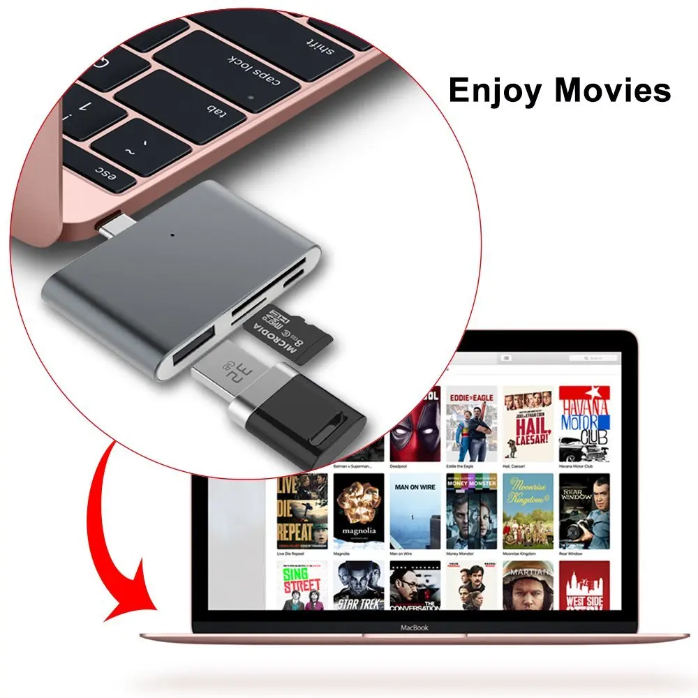 Кардридер USB 3 0 1 Type C кардридер mini для телефонов на базе Android TF OTG | Электроника