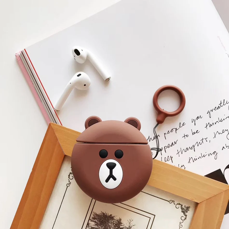 202K Милый чехол для Airpods Apple, чехол для наушников s, беспроводные наушники, защитный чехол, чехол для Airpods 1, 2, силиконовый чехол для AirPods - Цвет: 202K