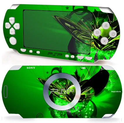 Зеленые цветы 021 виниловая наклейка защитная пленка для Sony PSP 2000 наклейки