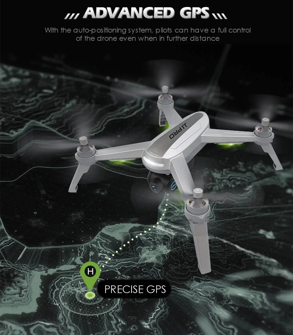 JJRC JJPRO X5 5G WiFi радиоуправляемый дрон камера 1080P GPS FPV с 3 батареями