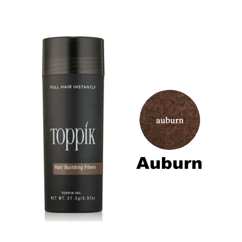 Dexe волокон для наращивания волос Sparse Hair Bald Sunburst лечение кератиновые волосы для роста укладки мощных волокон черный 22 г - Цвет: auburn