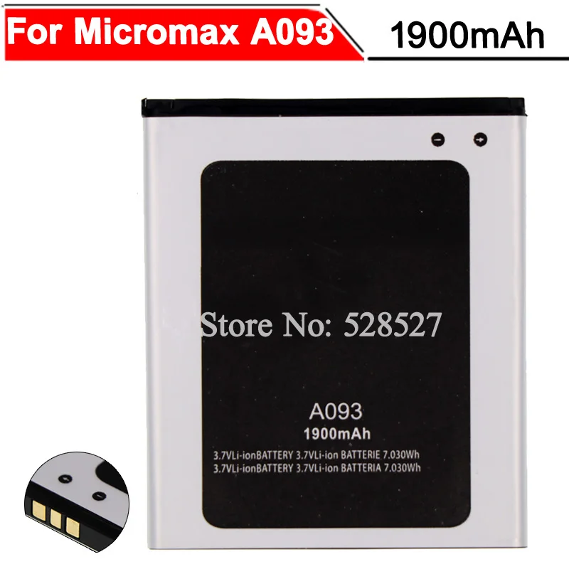 For Micromax A093 Battery 1900mAh High Quality | Мобильные телефоны и аксессуары