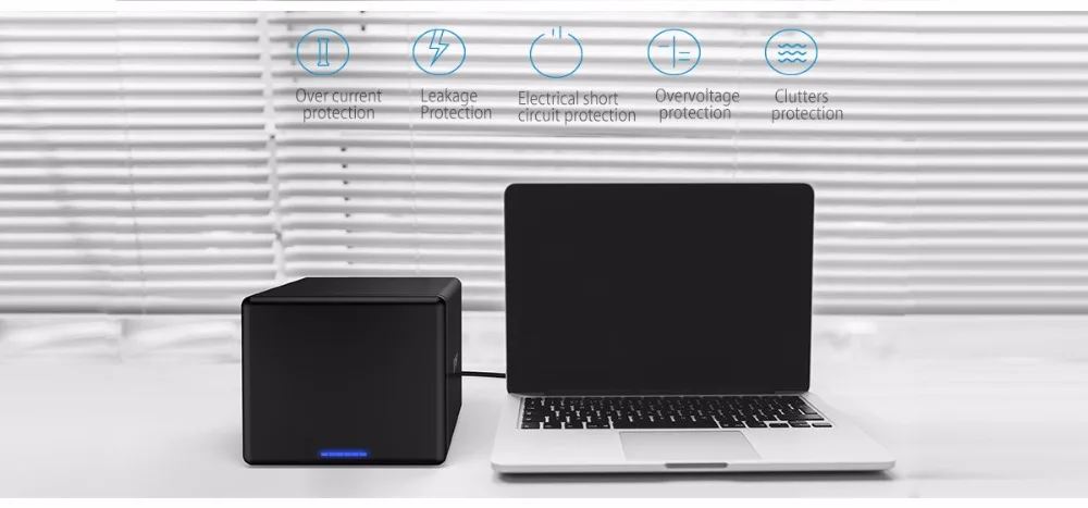 ORICO NS400C3 4 Bay Тип-C док-станцию жёсткого диска Поддержка 40 ТБ хранения USB3.1 5 Гбит/с UASP с 12V6. 5A адаптер инструмент корпус для жесткого диска