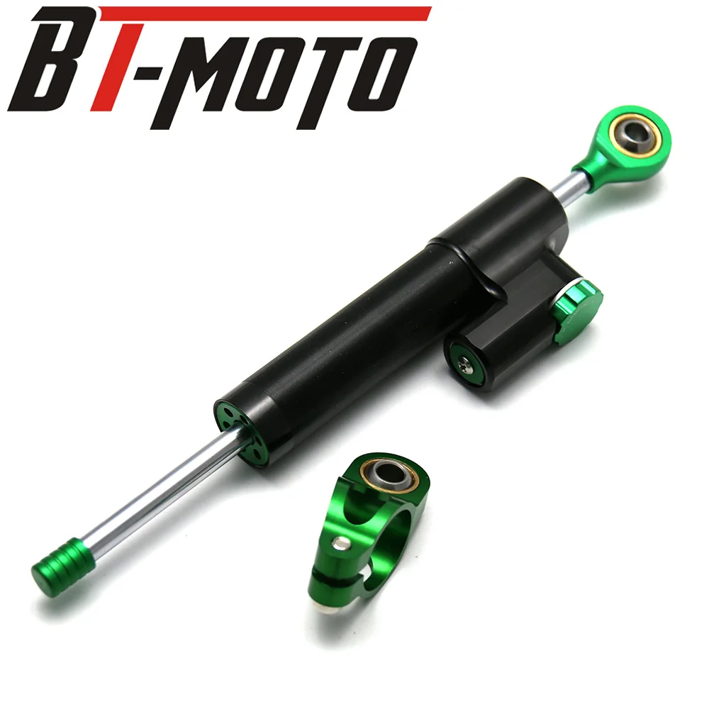 black green MT07 MT09 FZ MT 09 мото ЧПУ демпфер руля StabilizerLinear Обратный контроль безопасности над 600CC велосипед для KTM Kawasaki Suzuki - Цвет: black green