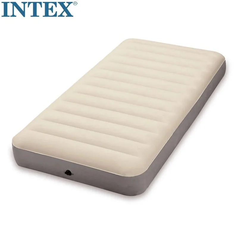 INTEX 64701 99*190*25 см Новинка стекающая воздушная кровать один человек Применение надувной коврик утолщение надувной матрас туристический коврик