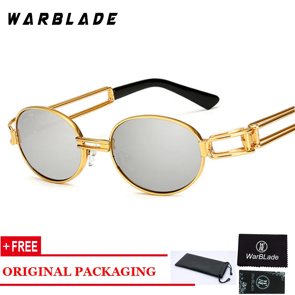 

2018 Round Metal Frame Oval Sunglasses Women Steampunk Men Fashion Glasses Brand Designer Retro Vintage Sun glasses