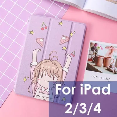 Чехол для fundas iPad mini 5/Air 3, милый мультяшный чехол из искусственной кожи для девочек, для iPad 9,7 Air 1/2 Mini 1 2 3, Магнитный умный чехол - Цвет: For IPad 2 3 4