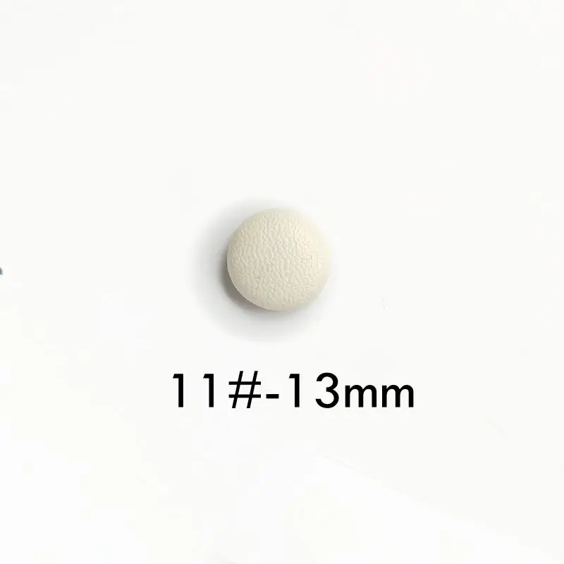 13mm-11 10mm 13mm Faux leather round cloth buckle DIY button jewelry material homemade bean earrings accessories a pack of 10 - Цвет: 13mm-11
