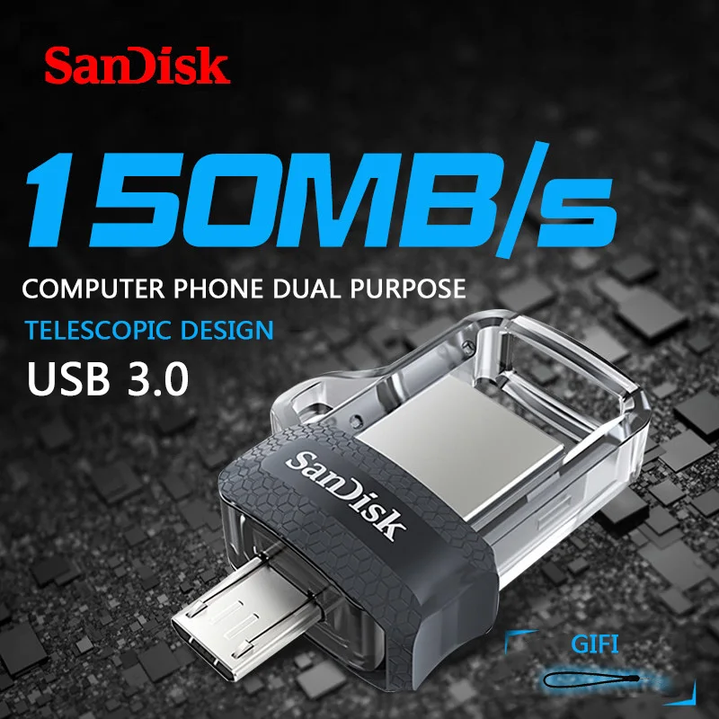 Usb флеш накопитель Sandisk sdd3 3 0 128 ГБ высокоскоростной 32 USB 150 м/с 16 Гб OTG 64 usb|USB