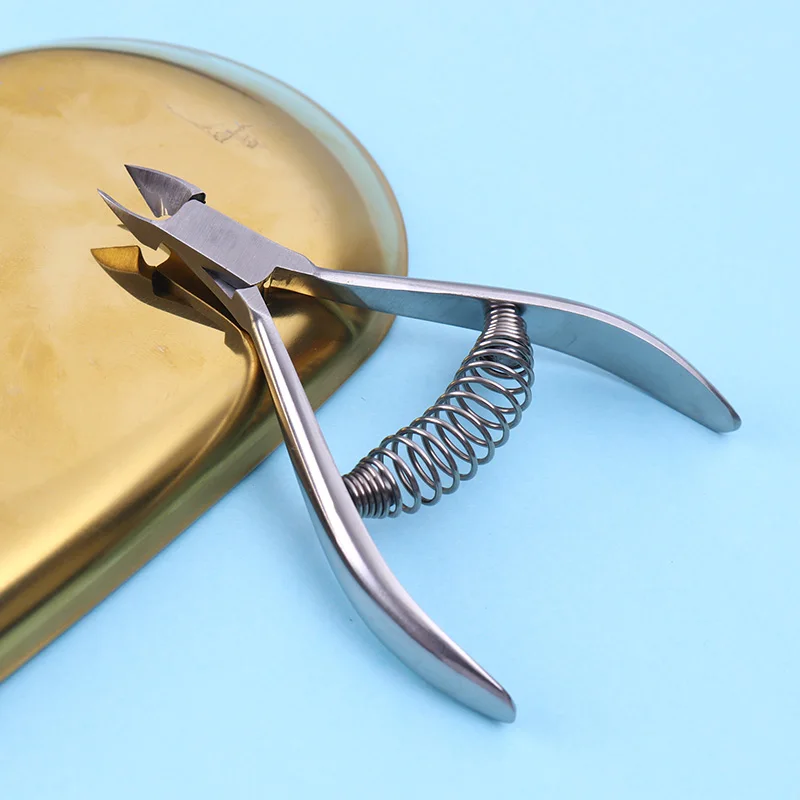 Пружинные кусачки для кутикулы и ногтей из нержавеющей стали щипчики удаления