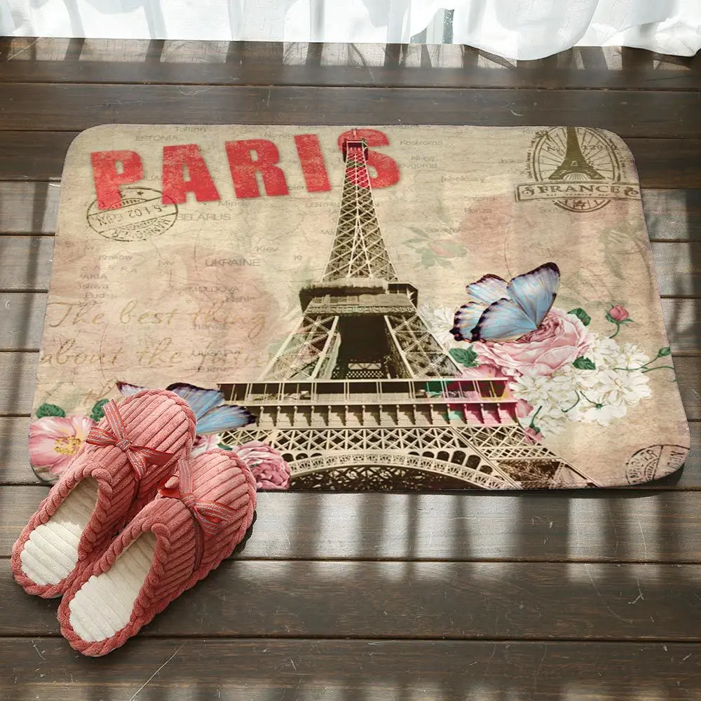 Красивая башня печати коврики современный коврик в прихожую пыли кухонный ковер