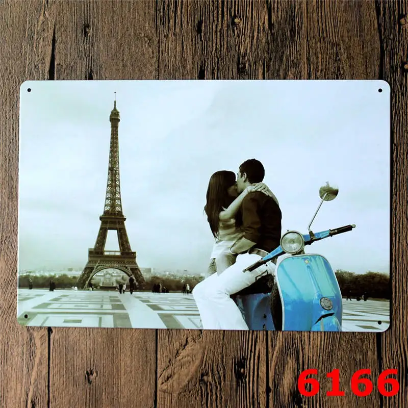 Эйфелева башня украшение Париж Франция винтажные металлические тарелки знаки