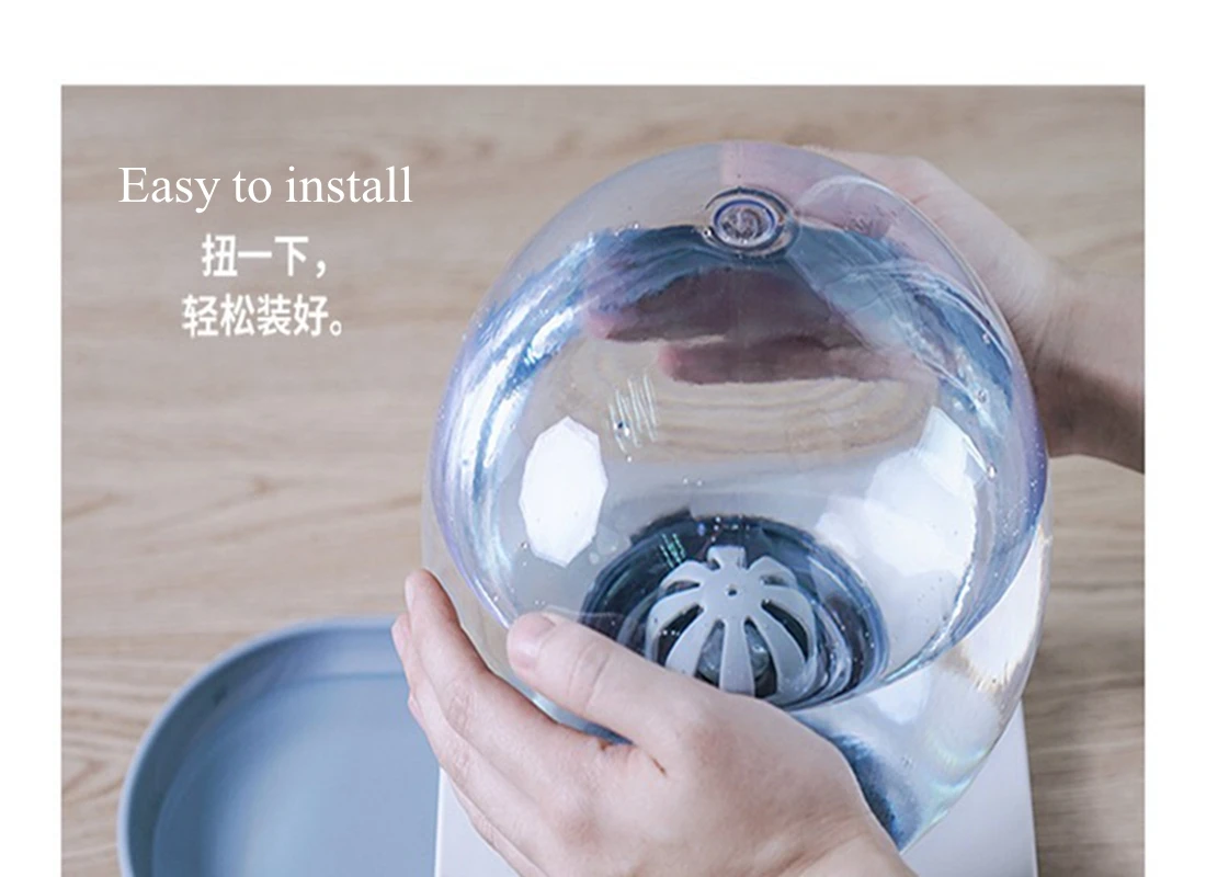 Bubble Автоматическая миска для воды для кошек, фонтан для домашних животных, диспенсер для воды, большая миска для питья кошек, 2.8л, без электричества