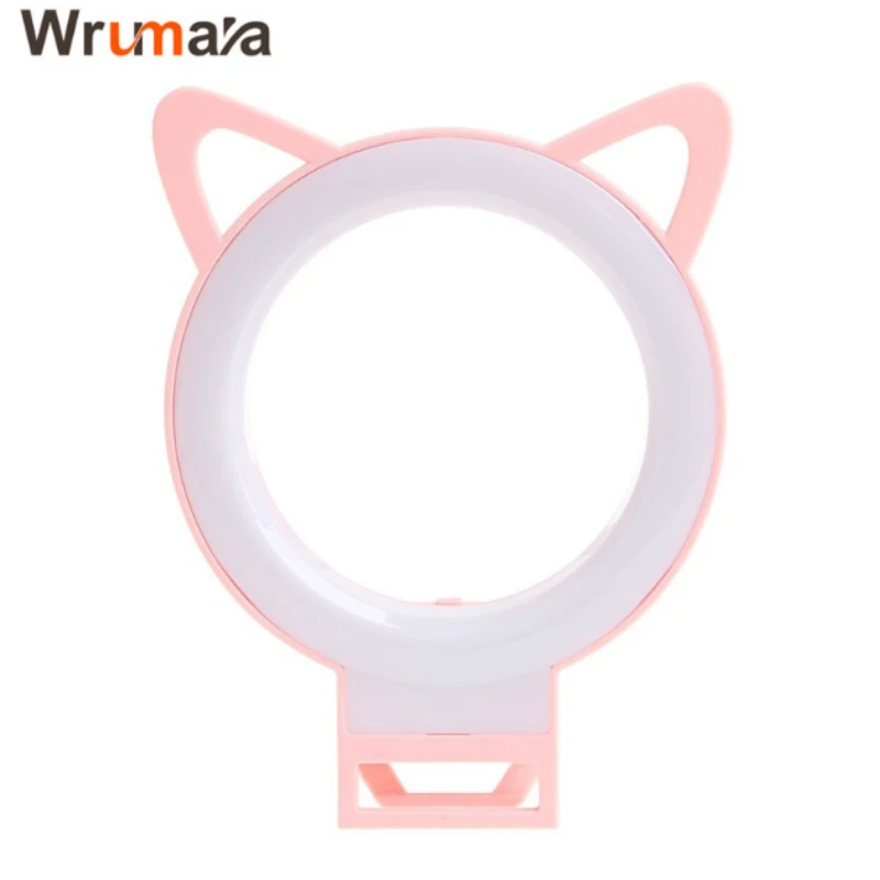 Милый Кот уха телефон светодиодный селфи кольцо Light Up флэш фотографии на Камера