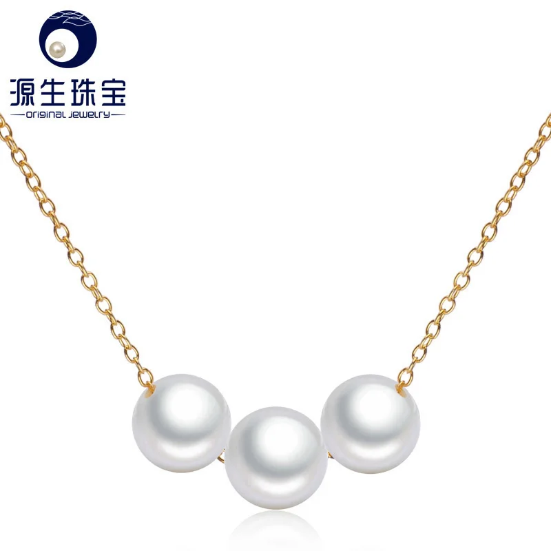 [YS] современный дизайн 7 8 мм Подвески с тройным жемчугом стандартное серебряное