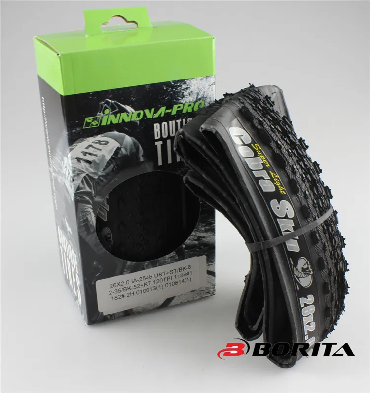 IA2546 super light INNOVA IA2546 велосипедные шины 26*2,0 Супер светильник 370 г 60TPI анти прокол горный велосипед шины Складные шины pneu MTB - Цвет: IA2546 super light