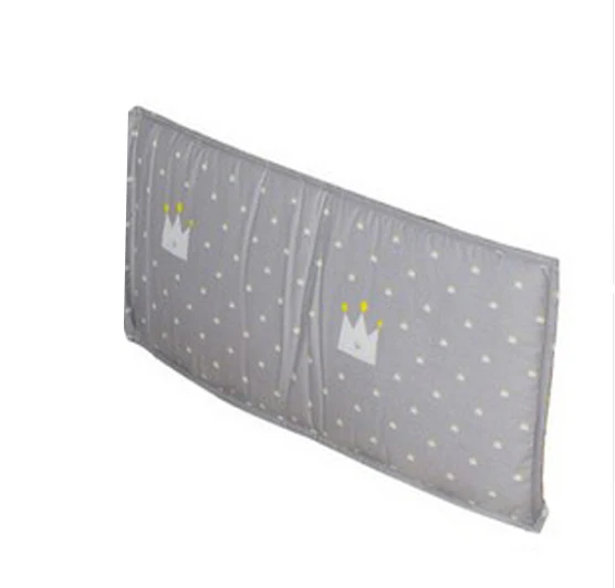 NO4 70X28cm Бампер для детской кровати 70*28 см(только бампер 1 шт.) бамперы для детской кроватки для новорожденных, хлопковый льняной бампер для детской кроватки, защита для детской кровати, серые звезды - Цвет: NO4 70X28cm